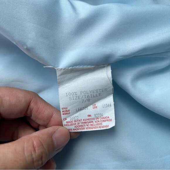 Vintage  Lori Ann Blue Sequins Collar Mesh Sleeve Blazer Made in Canada - Picture 12 of 16